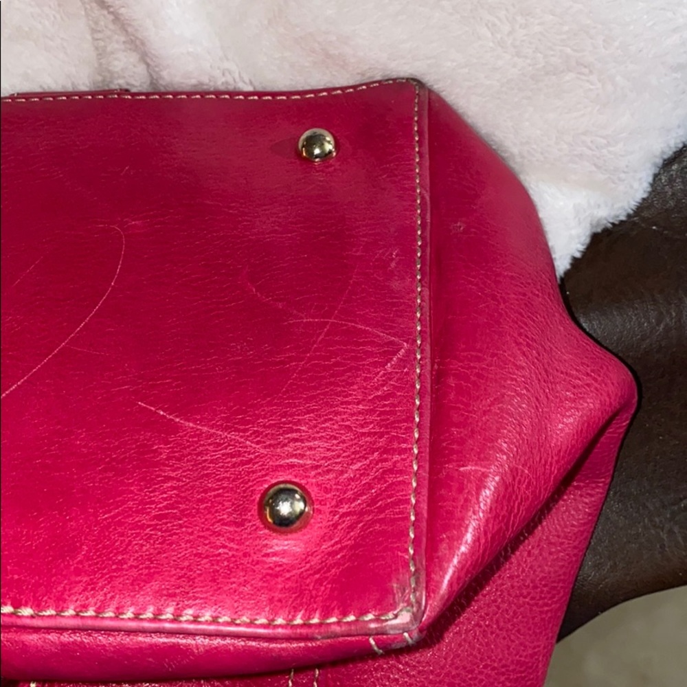 Dooney & Bourke Pink Leather Tote Bag - Picture 8 of 10